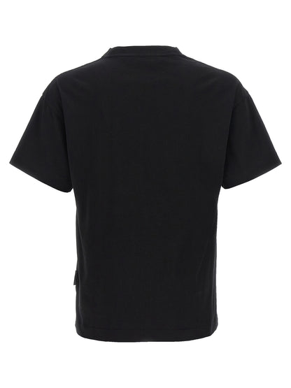 T-Shirt by Palm Angels for men in cotton black & print showcases a chic silhouette, artfully detailed with a chic crew neckline and for a chic finish.