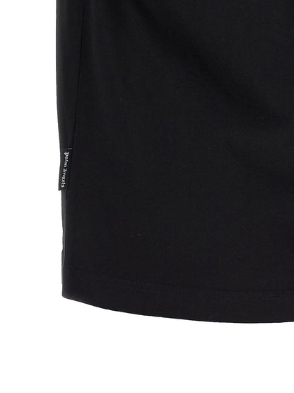 T-Shirt by Palm Angels for men in cotton black & print showcases a dramatic silhouette, elegantly detailed with a dramatic and for a truly dramatic finish.