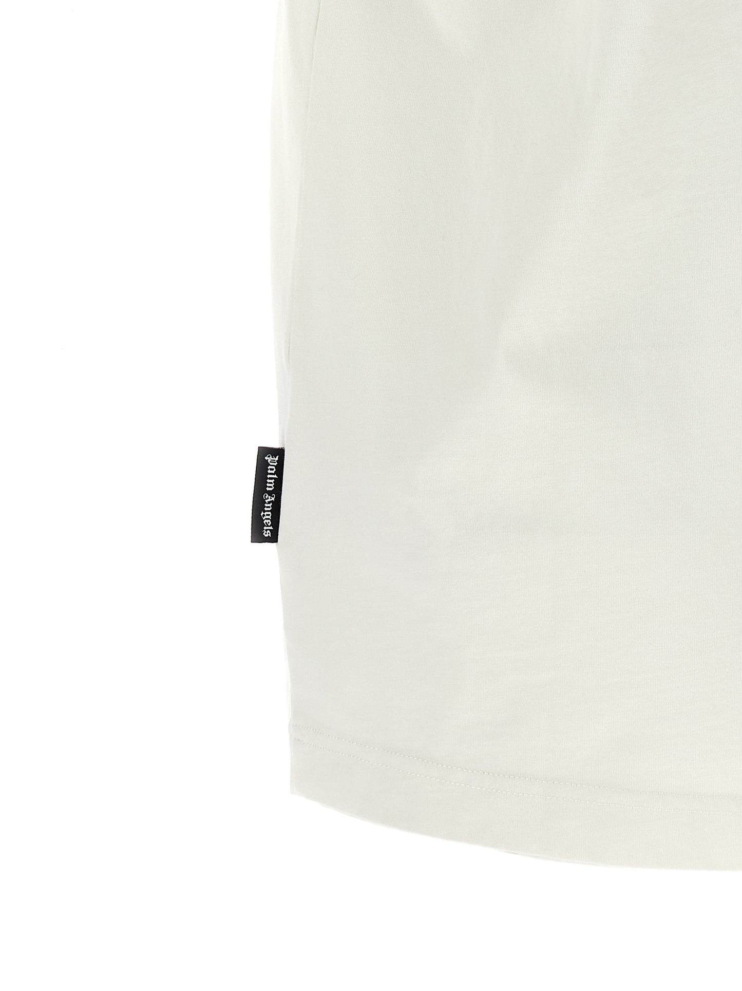 T-Shirt by Palm Angels for men in cotton white & print features an edgy silhouette, meticulously detailed with a sophisticated and crew neckline for a truly edgy finish.