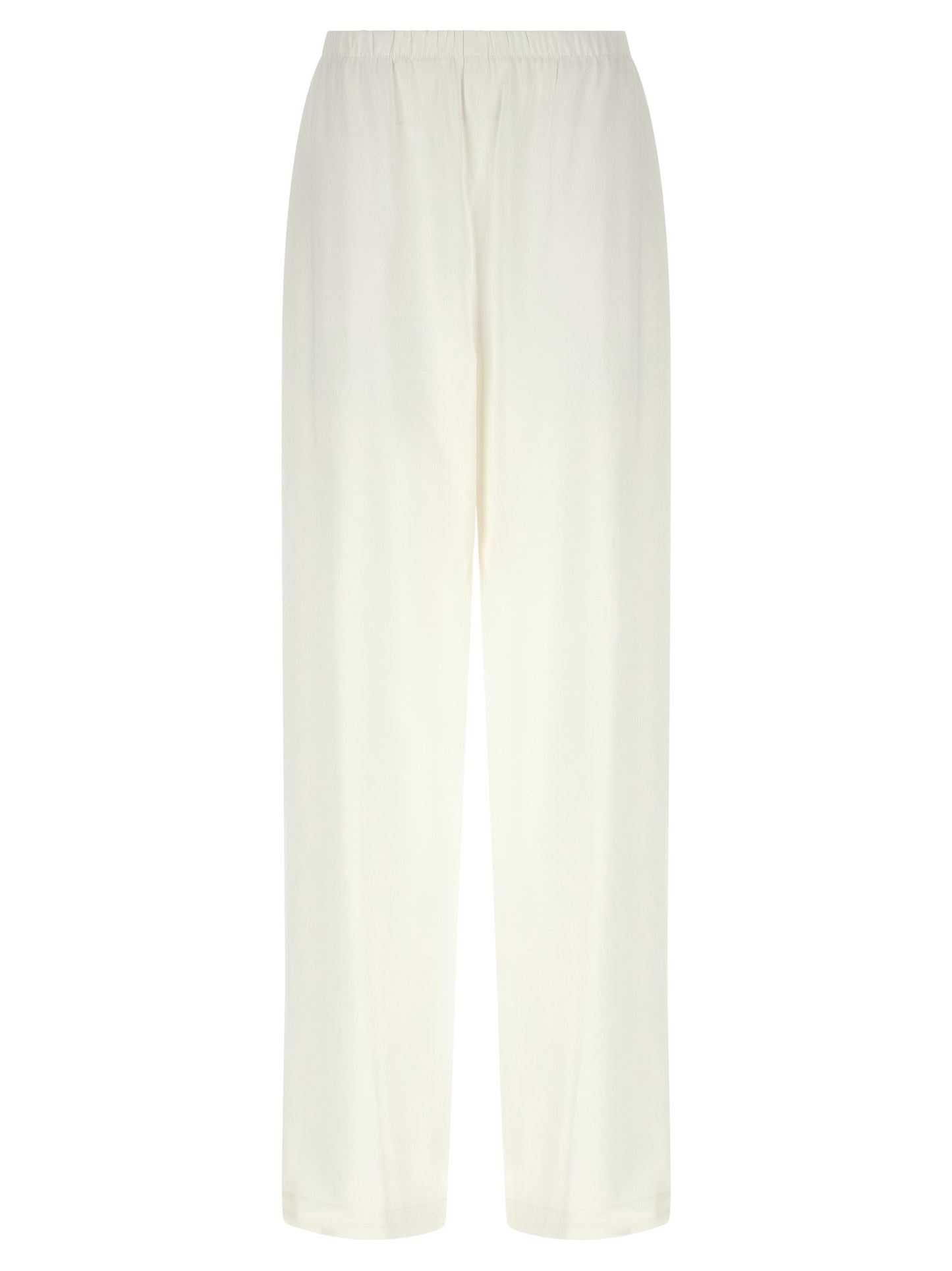 Casual Pants by Max Mara for women in viscose & linen white features an sophisticated and straight-leg & wide with a precise long, creating a sophisticated and sophisticated silhouette.