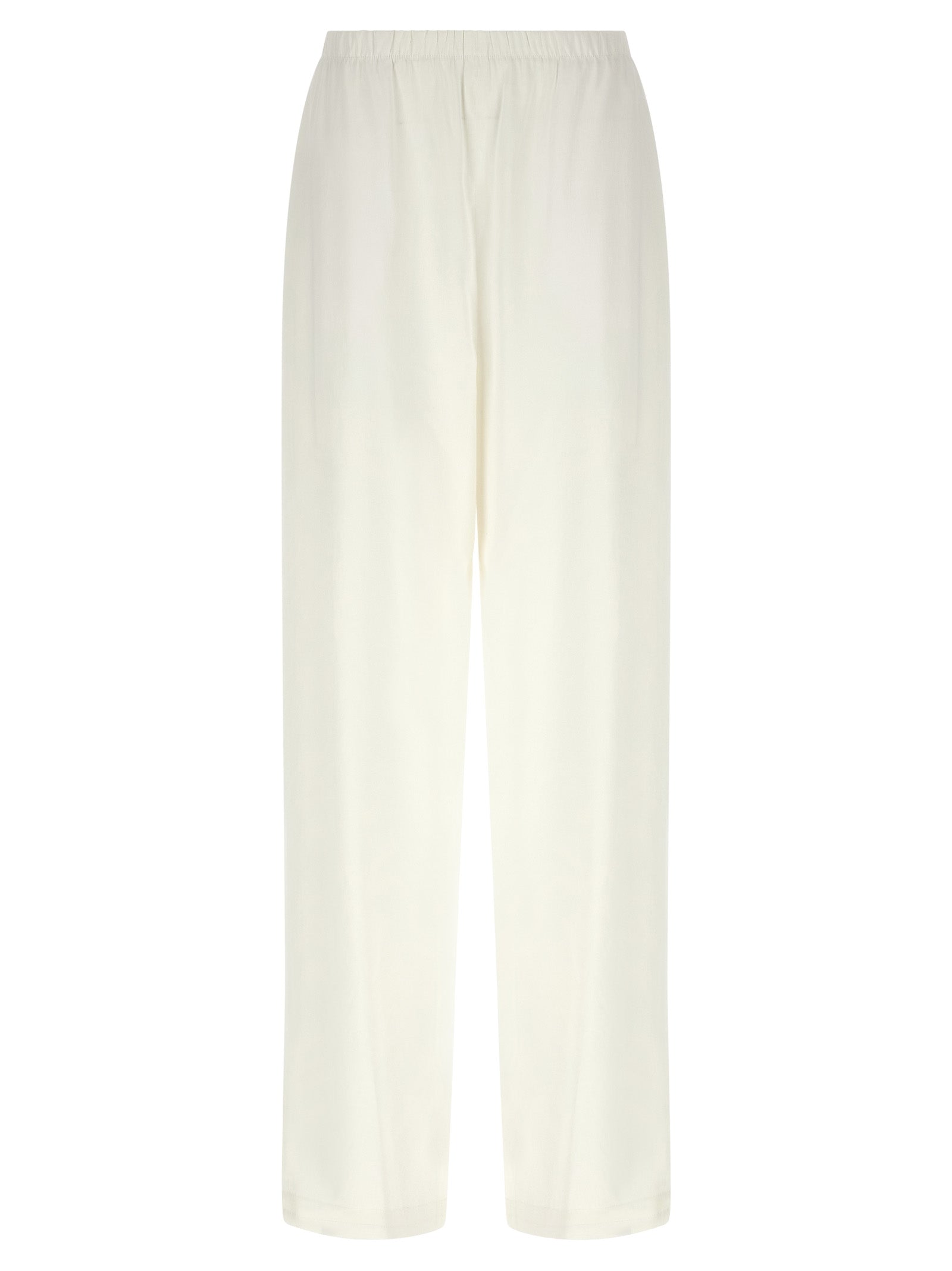Casual Pants by Max Mara for women in viscose & linen white features an sophisticated and straight-leg & wide with a precise long, creating a sophisticated and sophisticated silhouette.