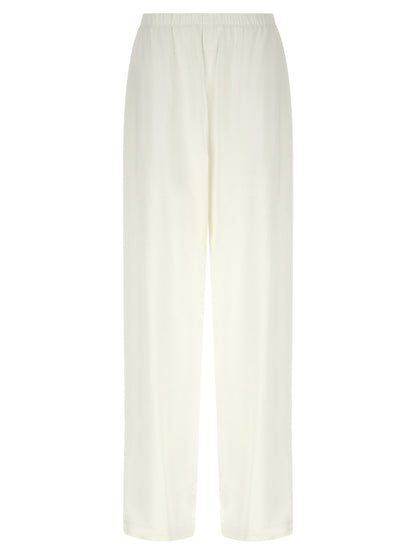 Casual Pants by Max Mara for women in viscose & linen white features an sophisticated and straight-leg & wide with a precise long, creating a sophisticated and sophisticated silhouette.
