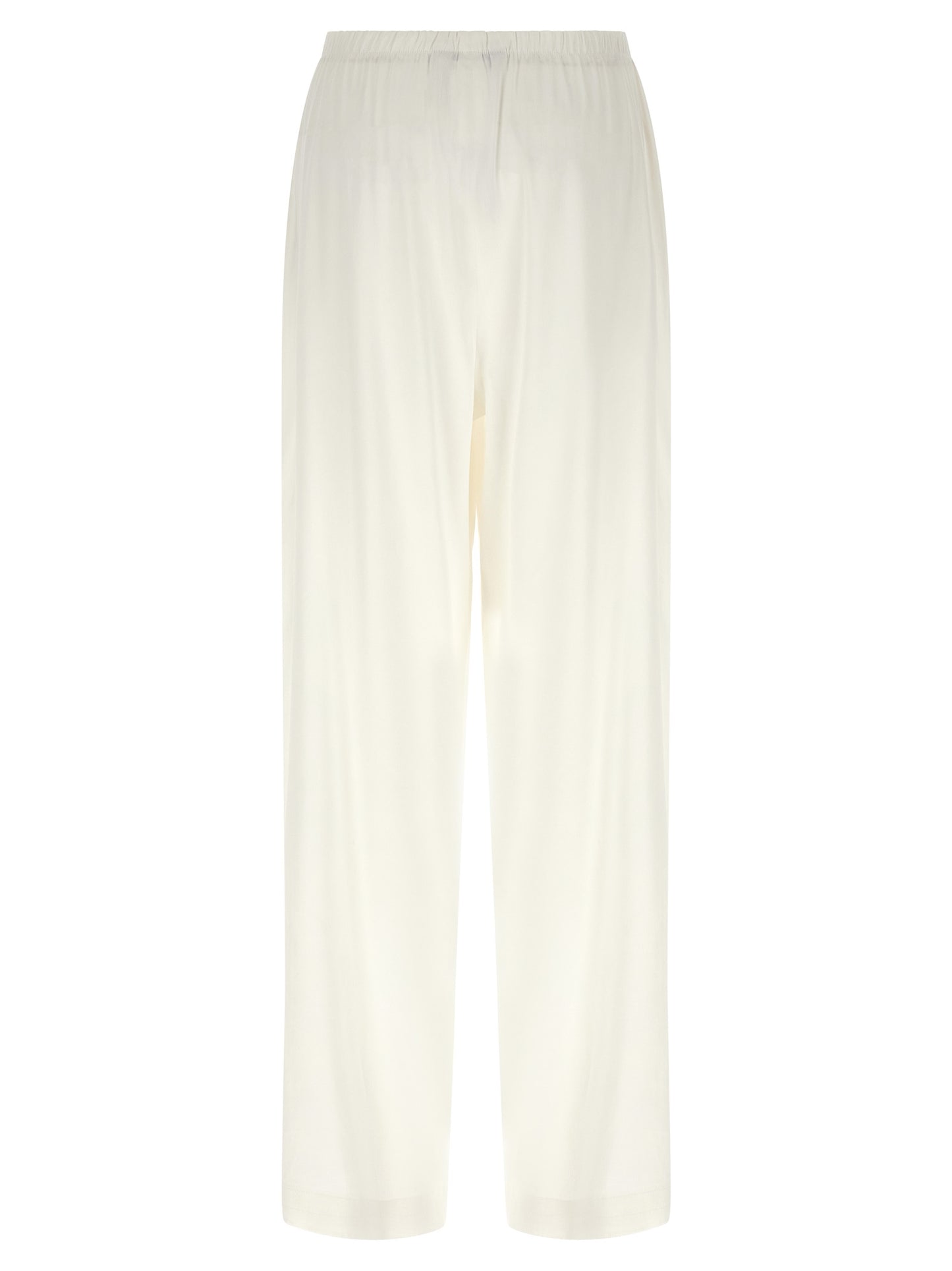 Casual Pants by Max Mara for women in viscose & linen white features a refined silhouette with a refined straight-leg & wide, defined by a and a refined long for a refined finish.