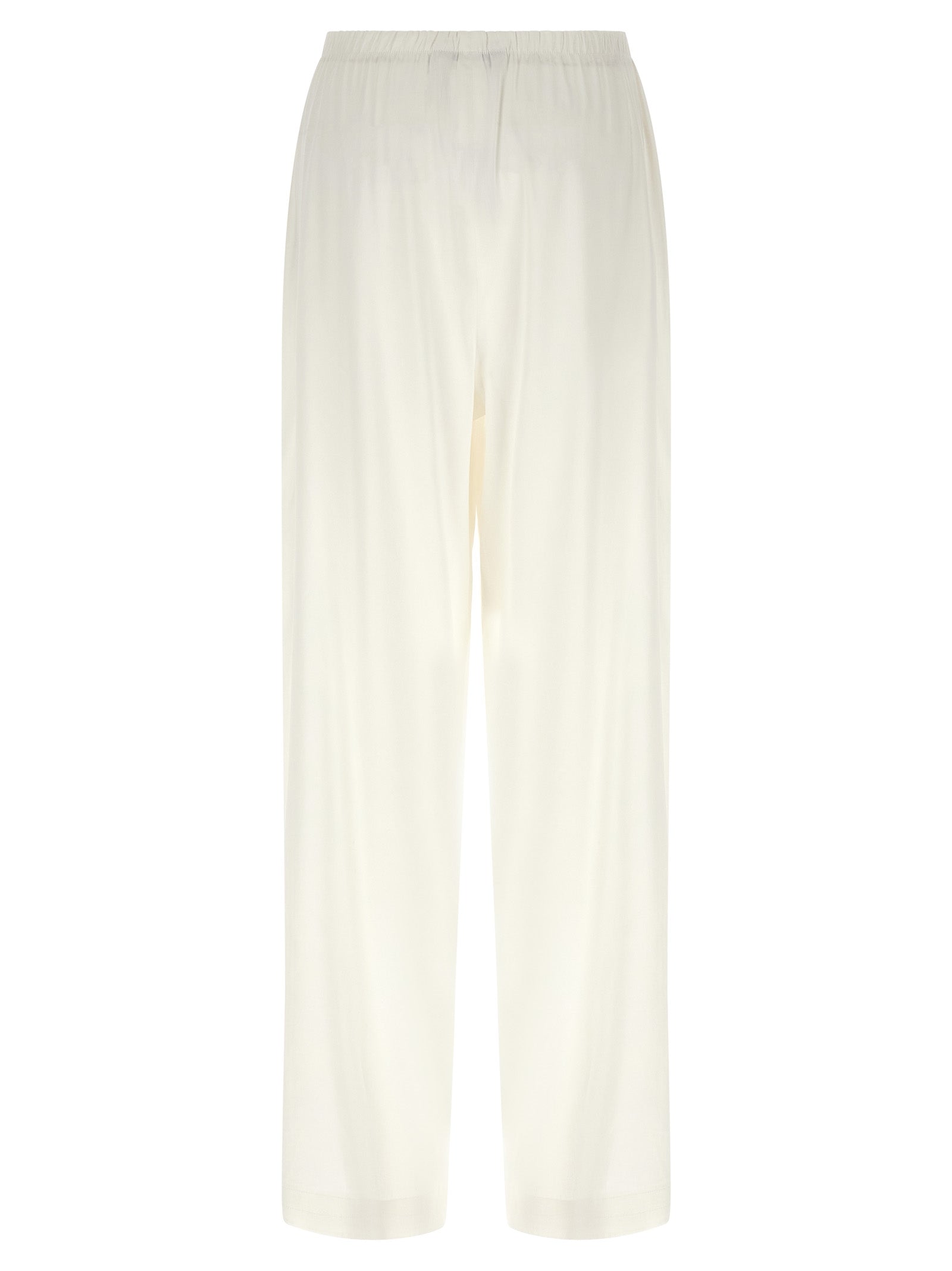 Casual Pants by Max Mara for women in viscose & linen white features a refined silhouette with a refined straight-leg & wide, defined by a and a refined long for a refined finish.