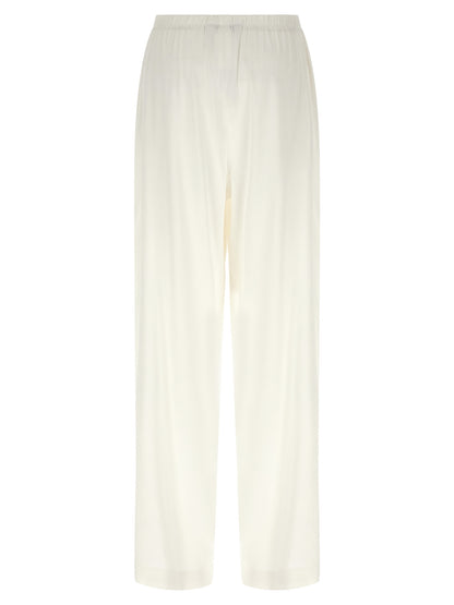 Casual Pants by Max Mara for women in viscose & linen white features a refined silhouette with a refined straight-leg & wide, defined by a and a refined long for a refined finish.