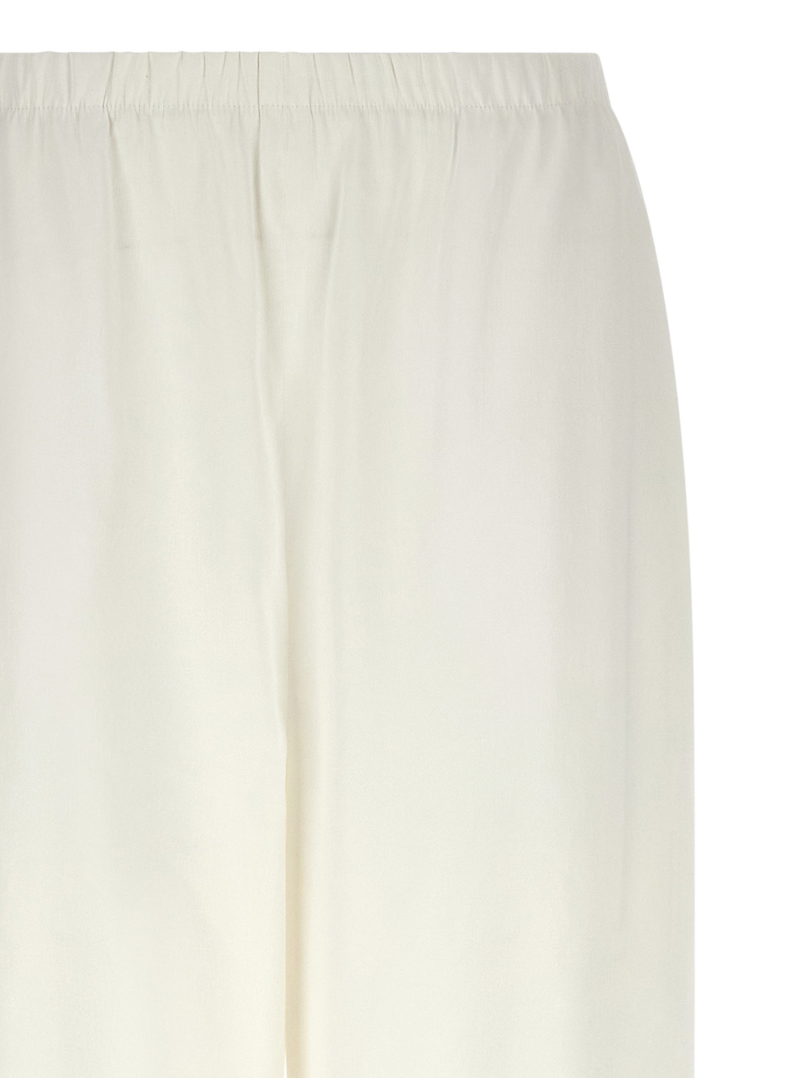 Casual Pants by Max Mara for women in viscose & linen white features an refined tailoring silhouette, showcasing a premium straight-leg & wide with a and long cut for a refined tailoring look.