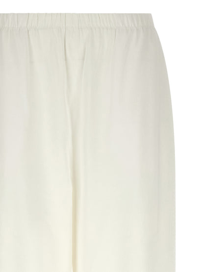 Casual Pants by Max Mara for women in viscose & linen white features an refined tailoring silhouette, showcasing a premium straight-leg & wide with a and long cut for a refined tailoring look.
