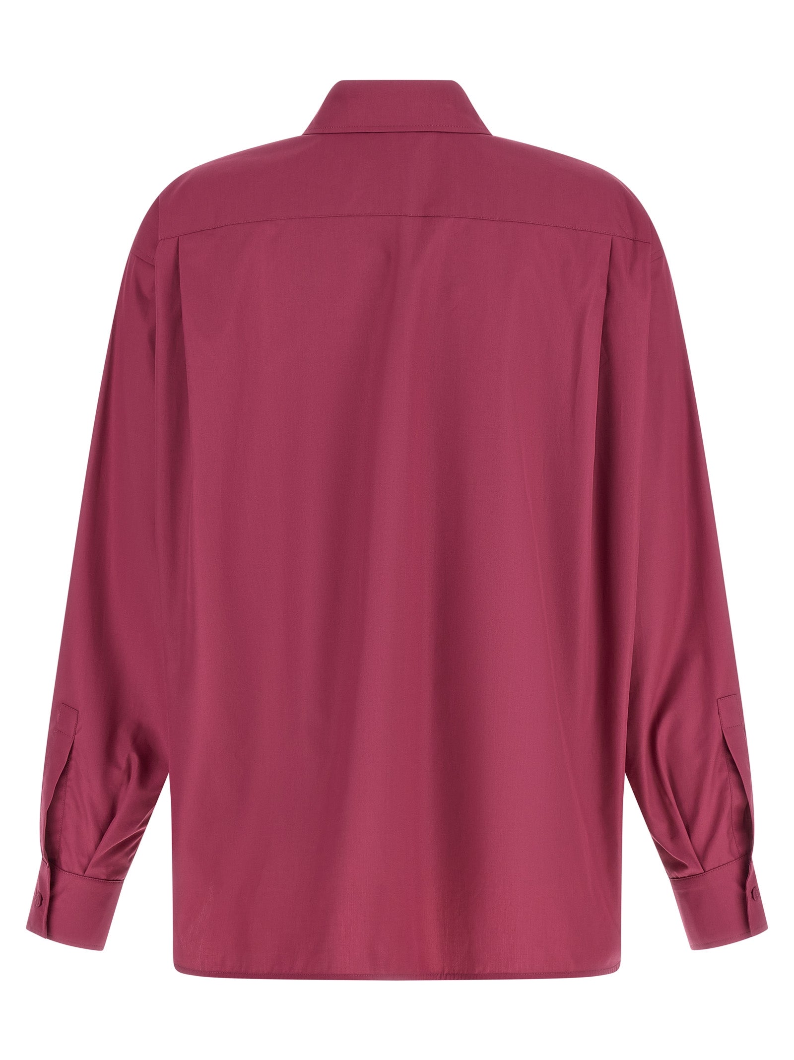 Blouse by Max Mara for women in cotton fuchsia features an architectural silhouette with a refined and elegant for a architectural look.
