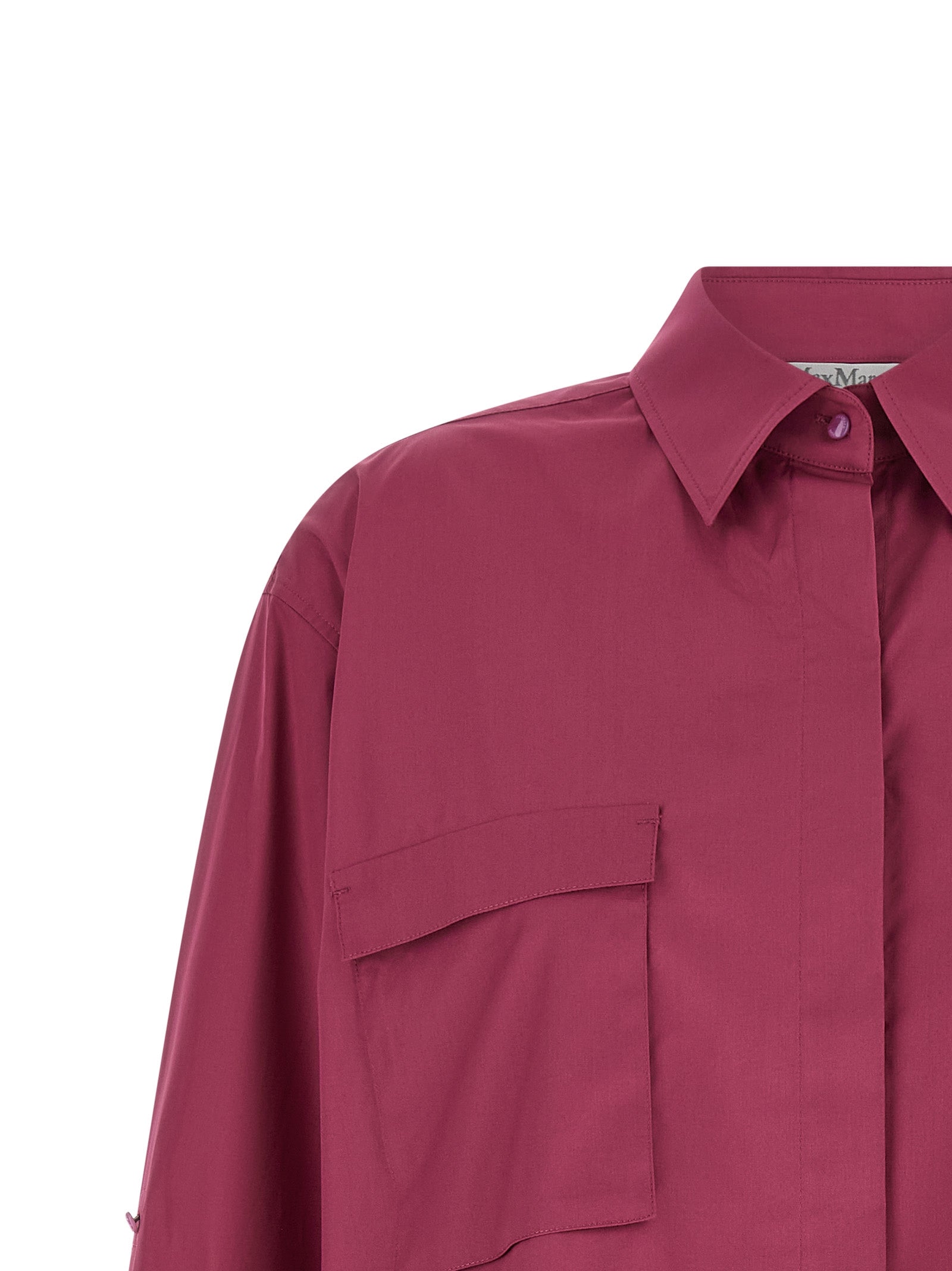 Blouse by Max Mara for women in cotton fuchsia, featuring a nuanced and nuanced for a sophisticated finish.
