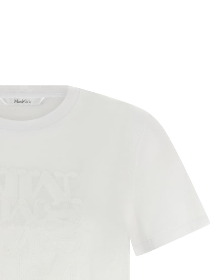 T-Shirt by Max Mara for women in cotton white features an on trend silhouette, perfectly showcasing a on trend and crew neckline for an elevated aesthetic.