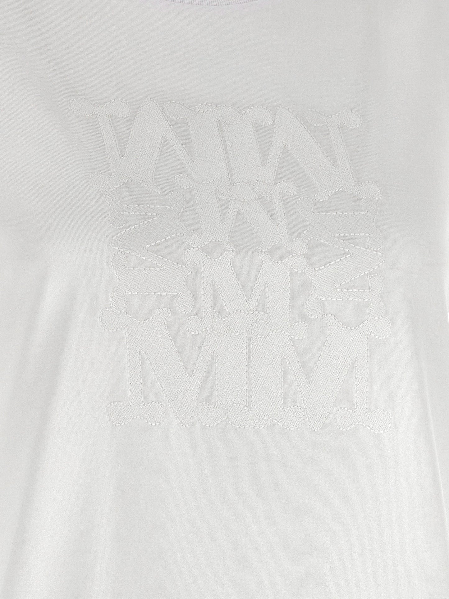 T-Shirt by Max Mara for women in cotton white showcases a unassuming silhouette, artfully detailed with a refined and unassuming for a sophisticated, contemporary look.