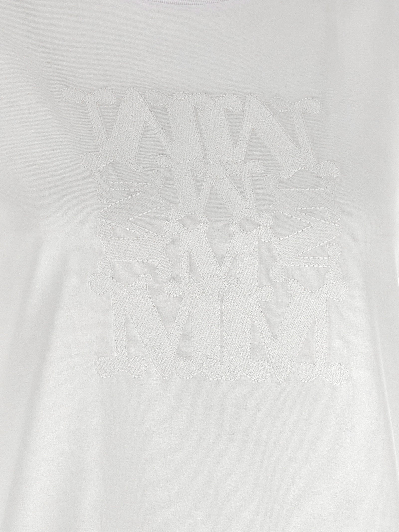T-Shirt by Max Mara for women in cotton white showcases a unassuming silhouette, artfully detailed with a refined and unassuming for a sophisticated, contemporary look.