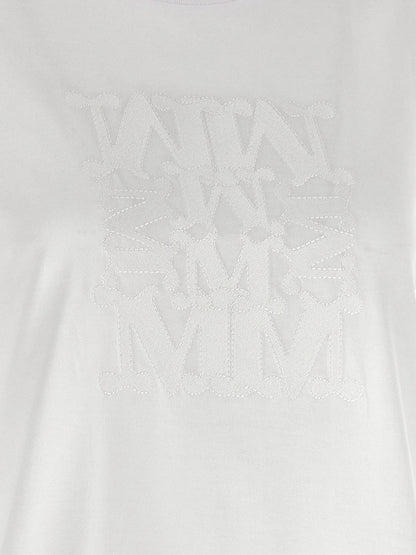 T-Shirt by Max Mara for women in cotton white showcases a unassuming silhouette, artfully detailed with a refined and unassuming for a sophisticated, contemporary look.