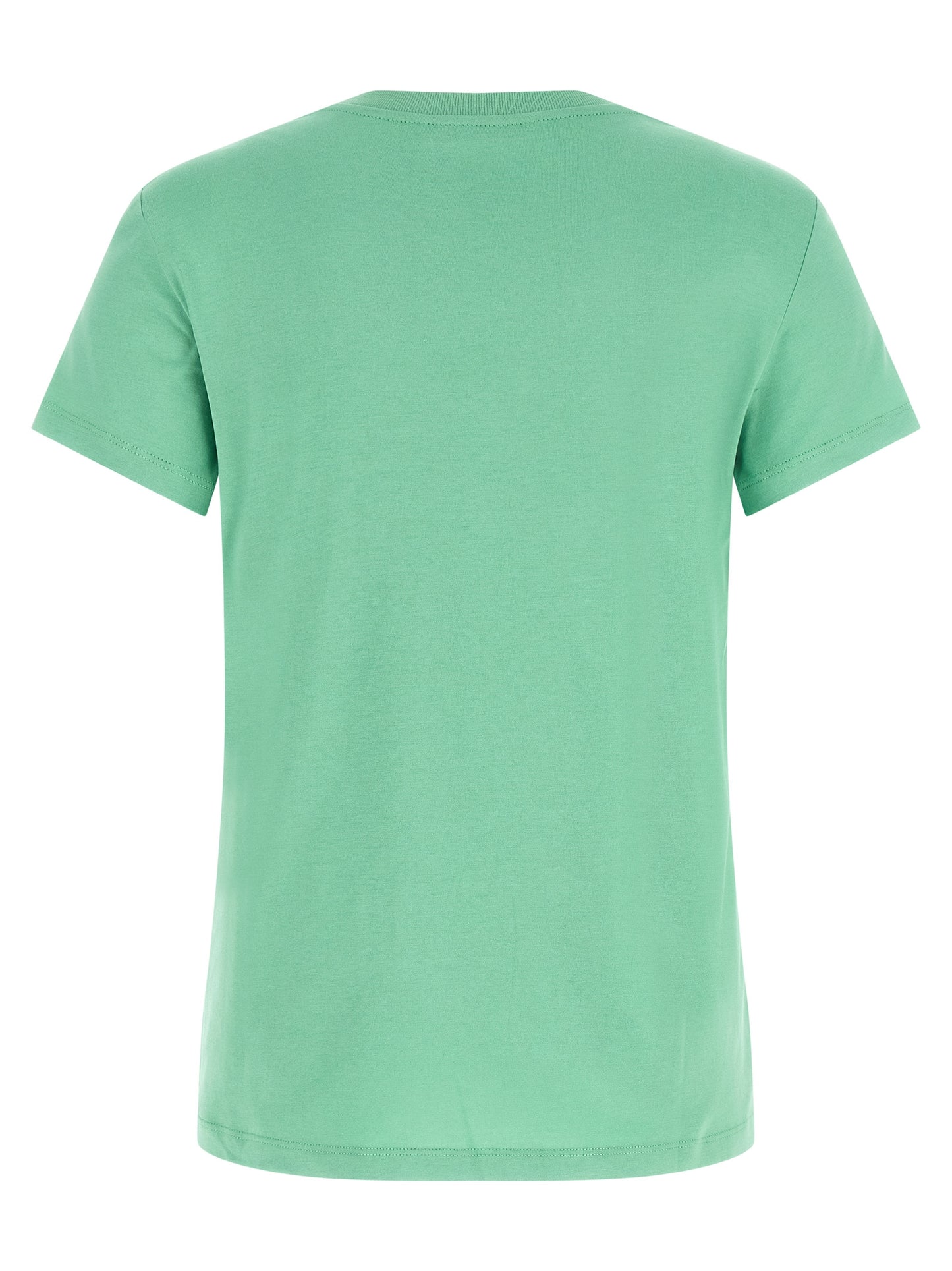T-Shirt by Max Mara for women in cotton bicolour & green showcases a dramatic silhouette, elegantly detailed with a dramatic crew neckline and for a truly dramatic finish.
