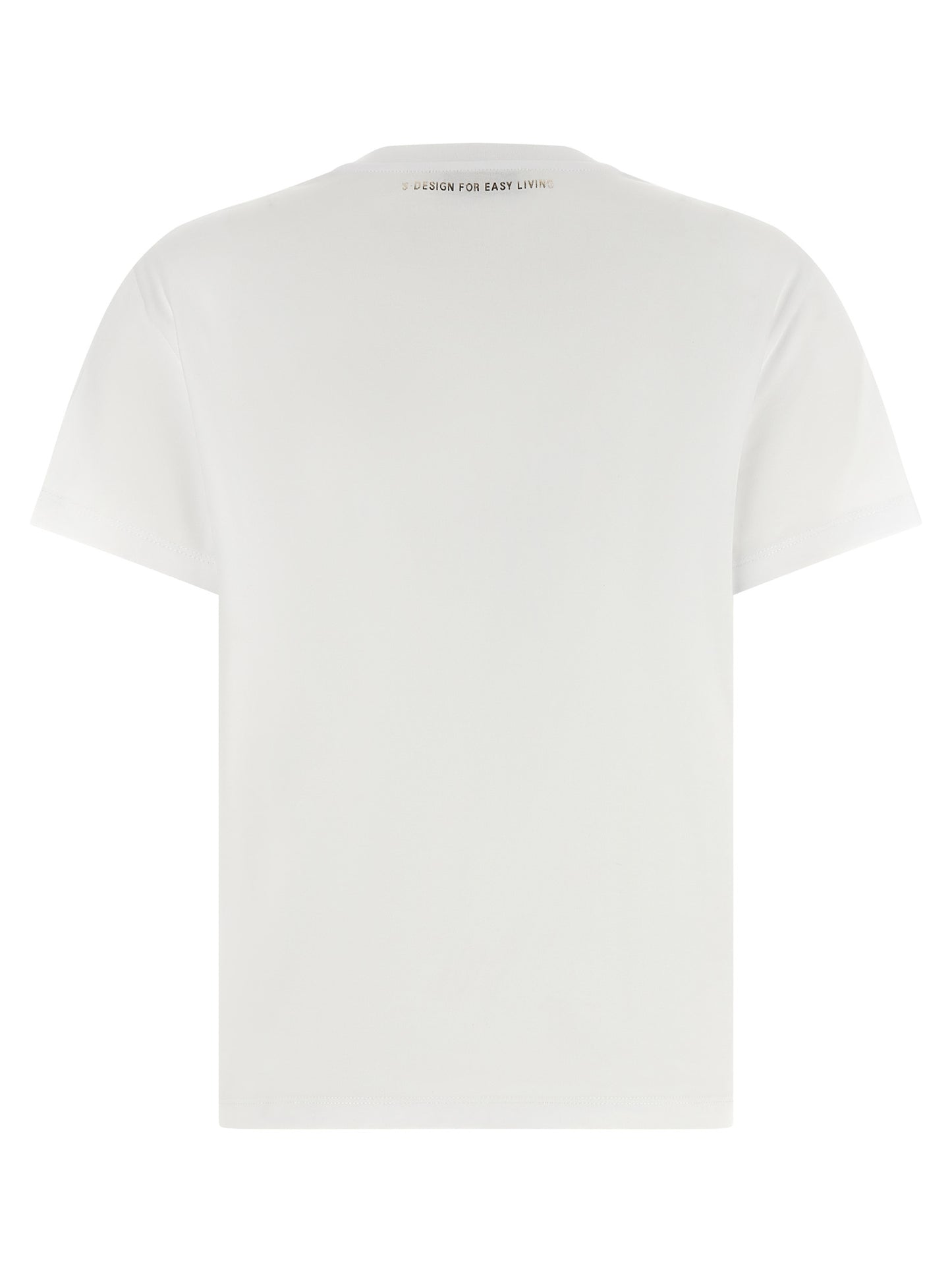 T-Shirt by S Max Mara for women in cotton gold & print features an on trend silhouette, perfectly showcasing a on trend and crew neckline for an elevated aesthetic.
