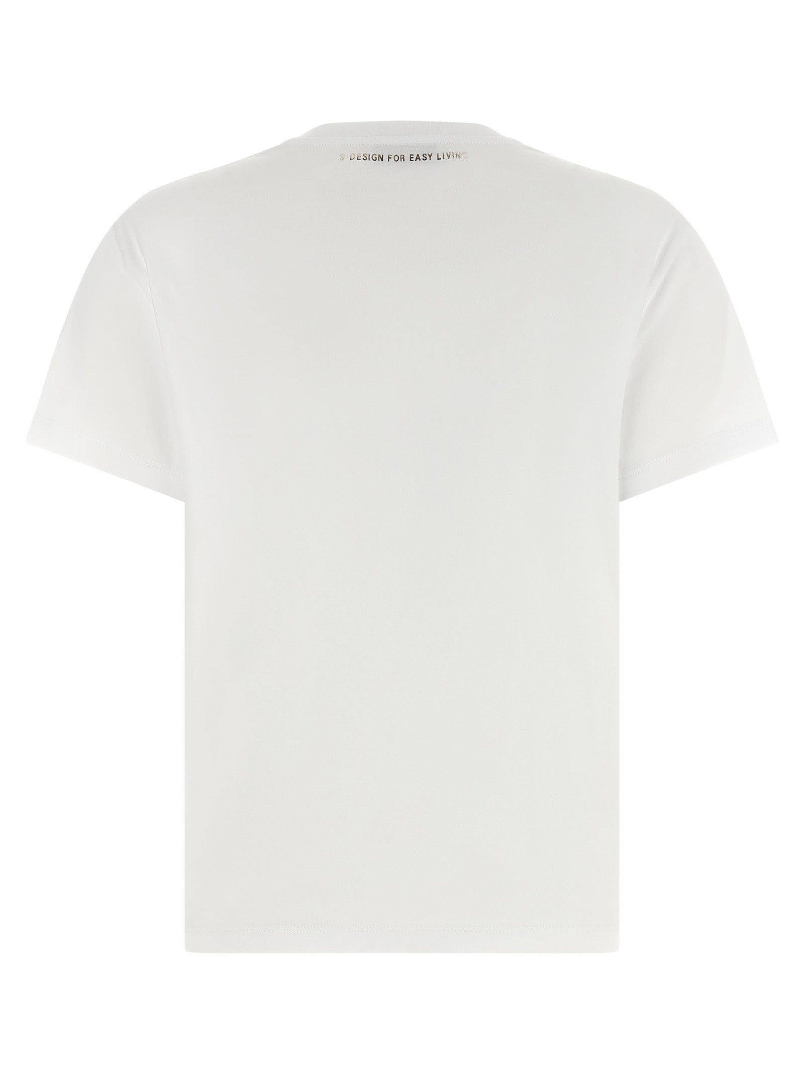 T-Shirt by S Max Mara for women in cotton gold & print features an on trend silhouette, perfectly showcasing a on trend and crew neckline for an elevated aesthetic.