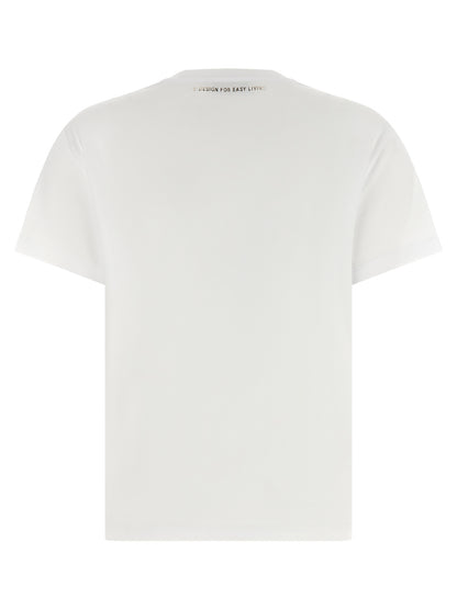 T-Shirt by S Max Mara for women in cotton gold & print features an on trend silhouette, perfectly showcasing a on trend and crew neckline for an elevated aesthetic.