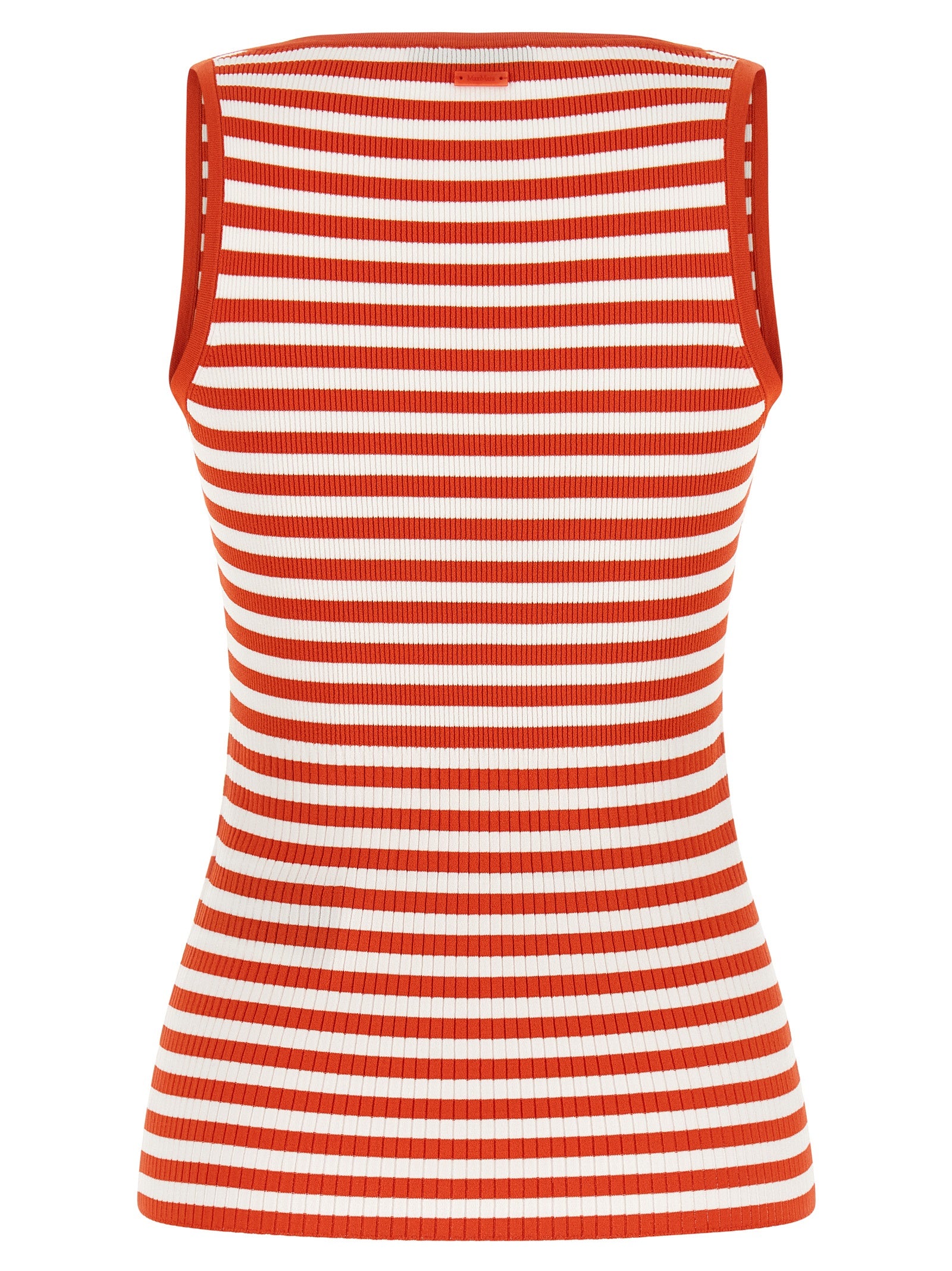 T-Shirt by Max Mara for women in nylon polyester & viscose multicolor, red, patterned & striped showcases a dramatic silhouette, elegantly detailed with a dramatic round neckline and for a truly dramatic finish.