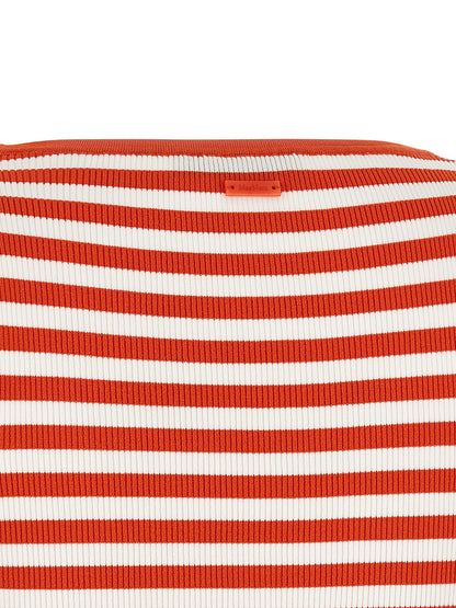 T-Shirt by Max Mara for women in nylon polyester & viscose multicolor, red, patterned & striped features an edgy silhouette, meticulously detailed with a sophisticated and for a truly edgy finish.