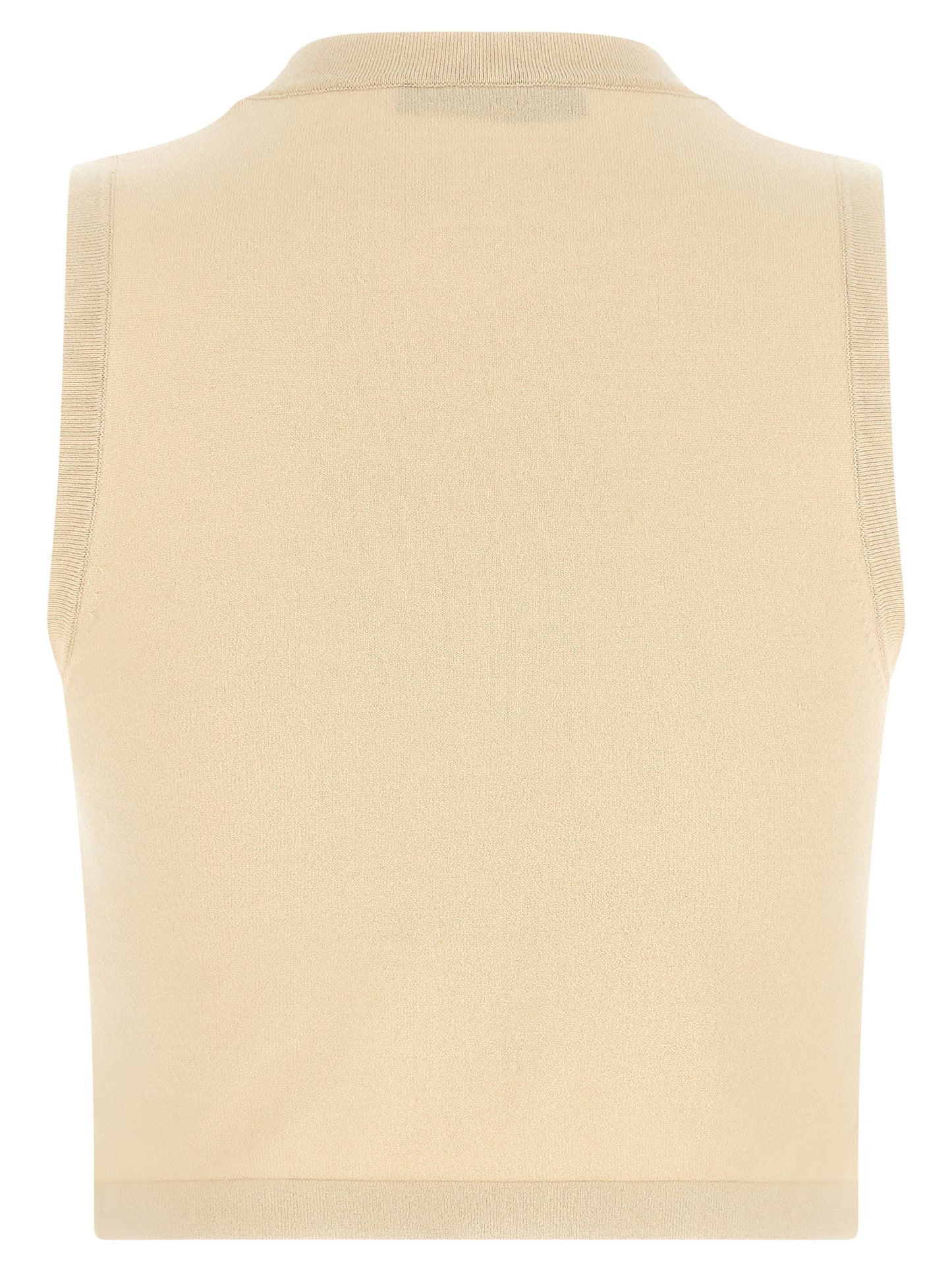 T-Shirt by Max Mara for women in polyester & viscose beige showcases a chic silhouette, artfully detailed with a chic crew neckline and for a chic finish.