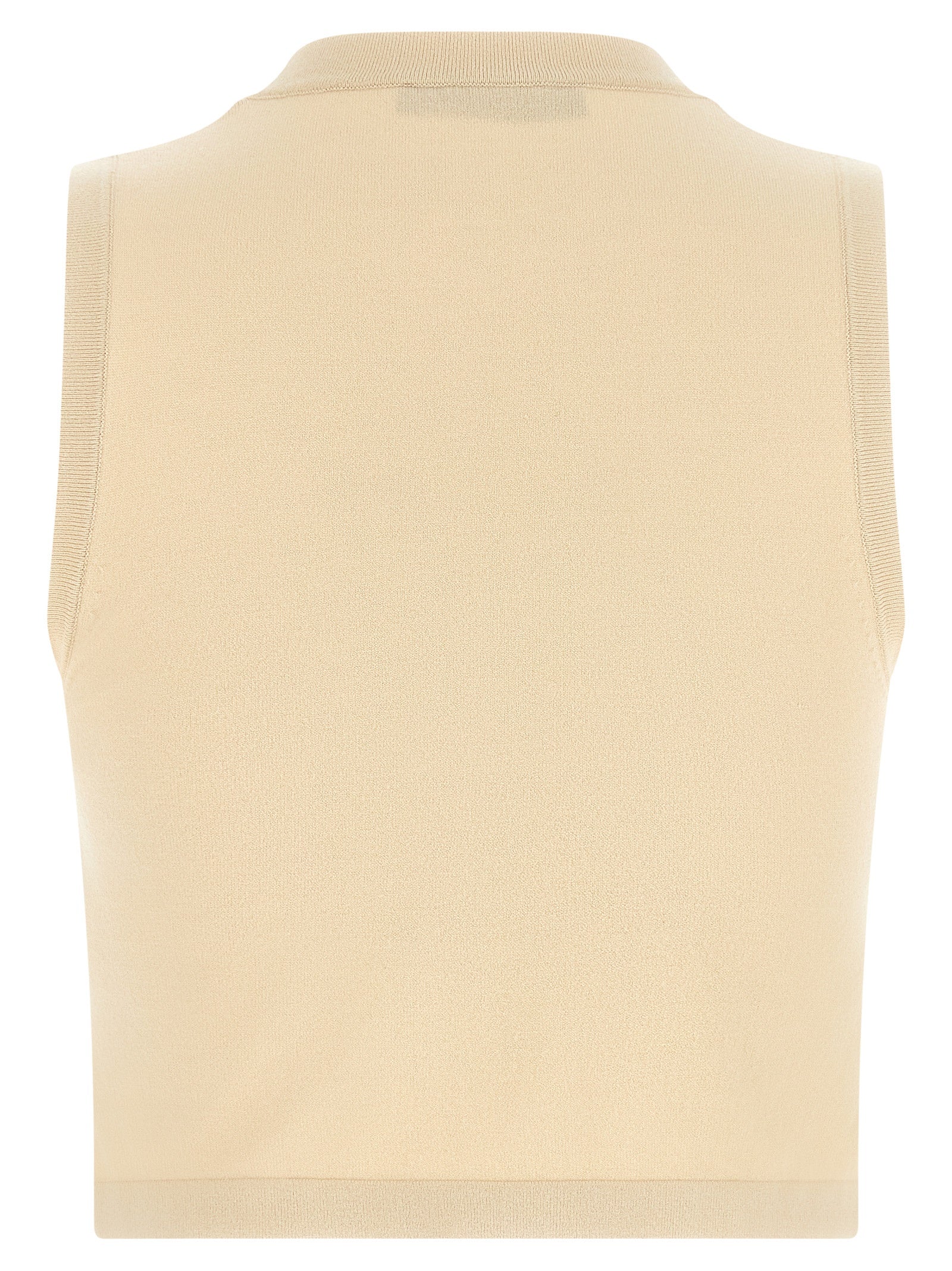 T-Shirt by Max Mara for women in polyester & viscose beige showcases a chic silhouette, artfully detailed with a chic crew neckline and for a chic finish.