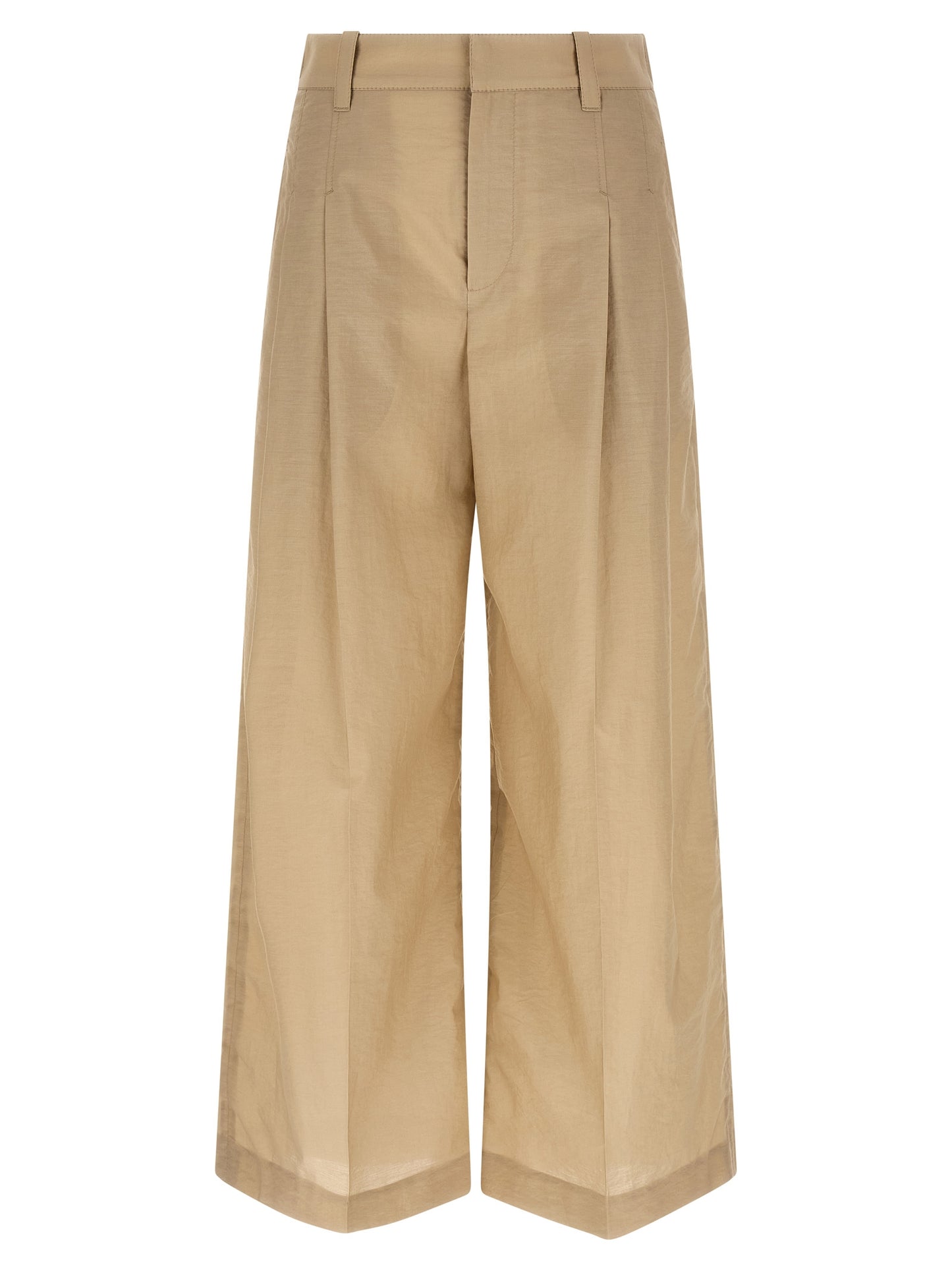 Brunello Cucinelli Beige Cotton Casual Pants