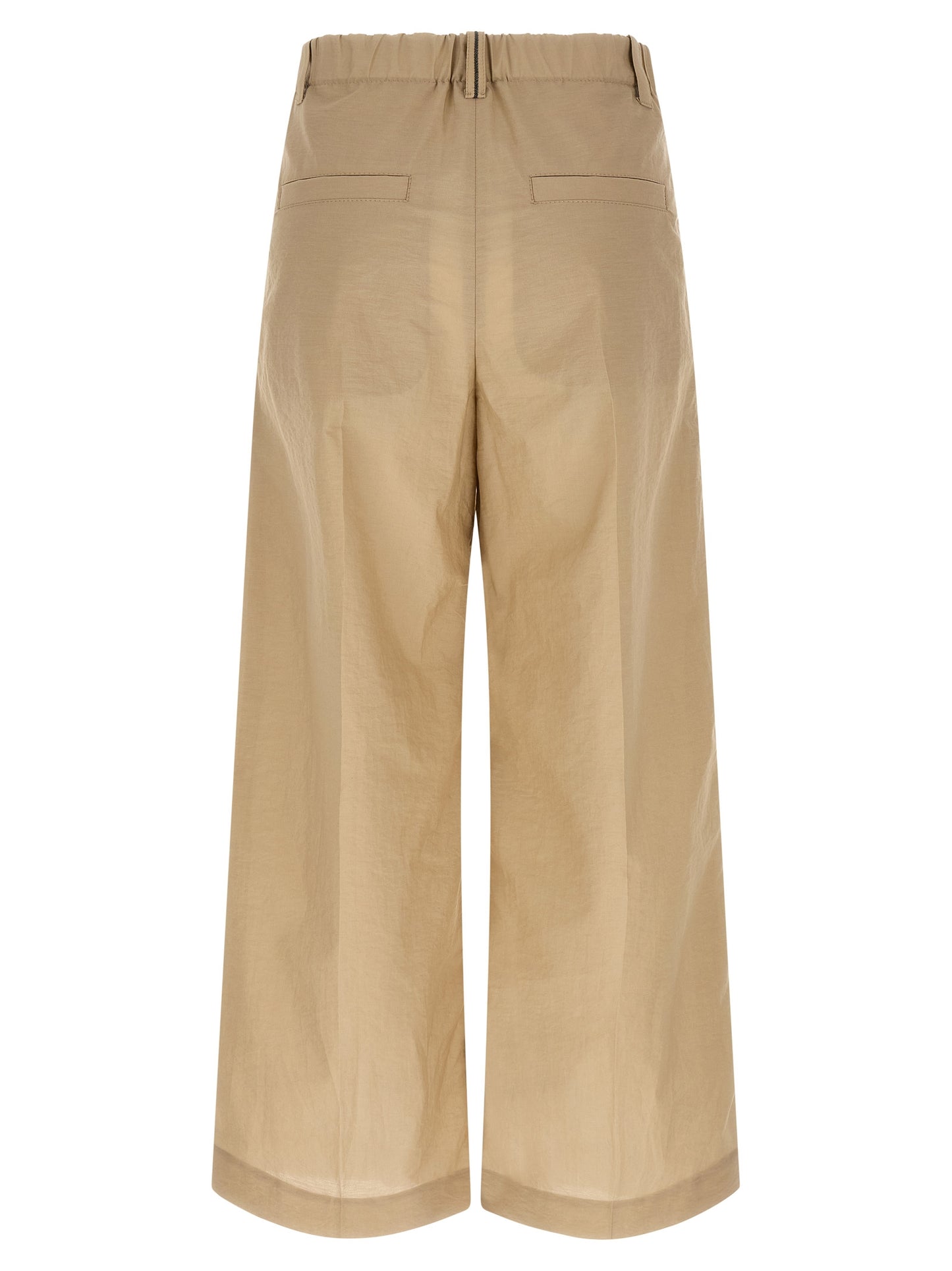 Brunello Cucinelli Beige Cotton Casual Pants