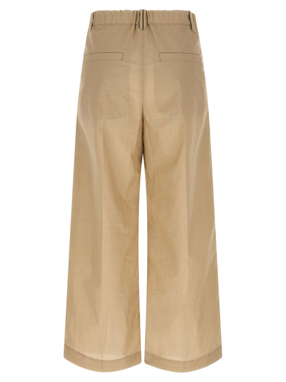 Brunello Cucinelli Beige Cotton Casual Pants