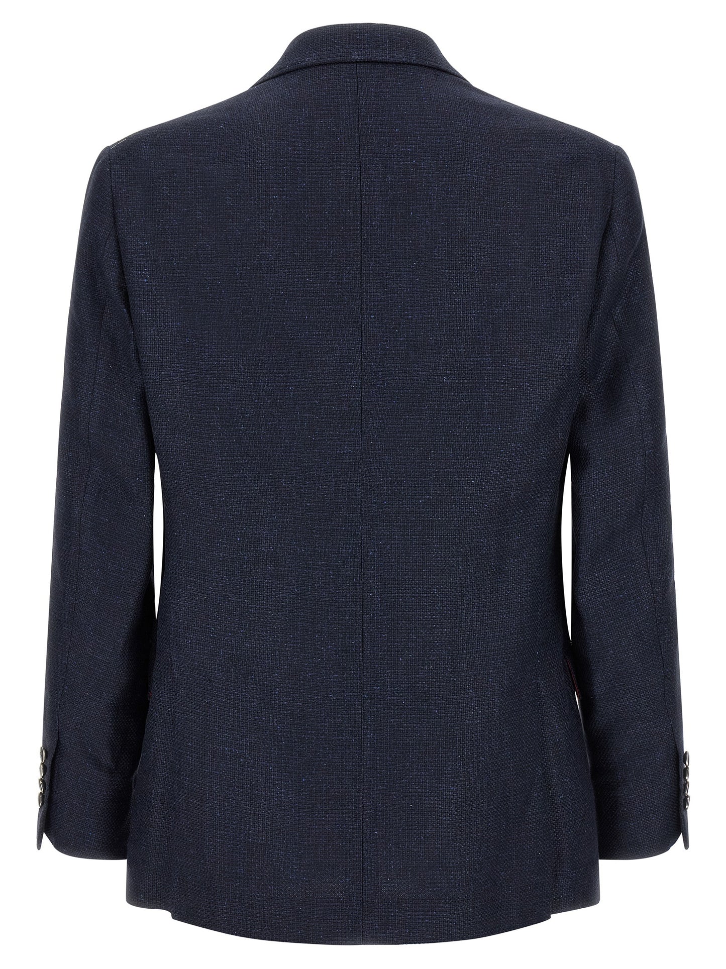 Pant Suit by Brunello Cucinelli for men in linen silk wool blue showcases an bespeak silhouette, artfully detailed with a sophisticated and an bespeak for a refined finish.
