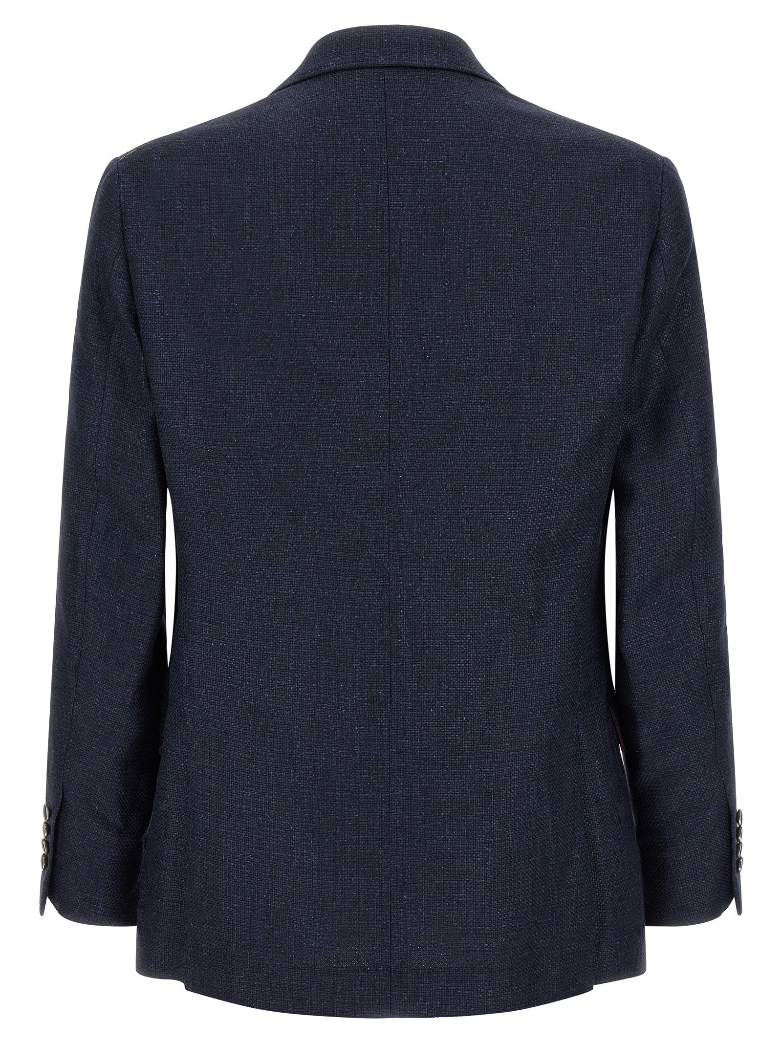 Pant Suit by Brunello Cucinelli for men in linen silk wool blue showcases an bespeak silhouette, artfully detailed with a sophisticated and an bespeak for a refined finish.
