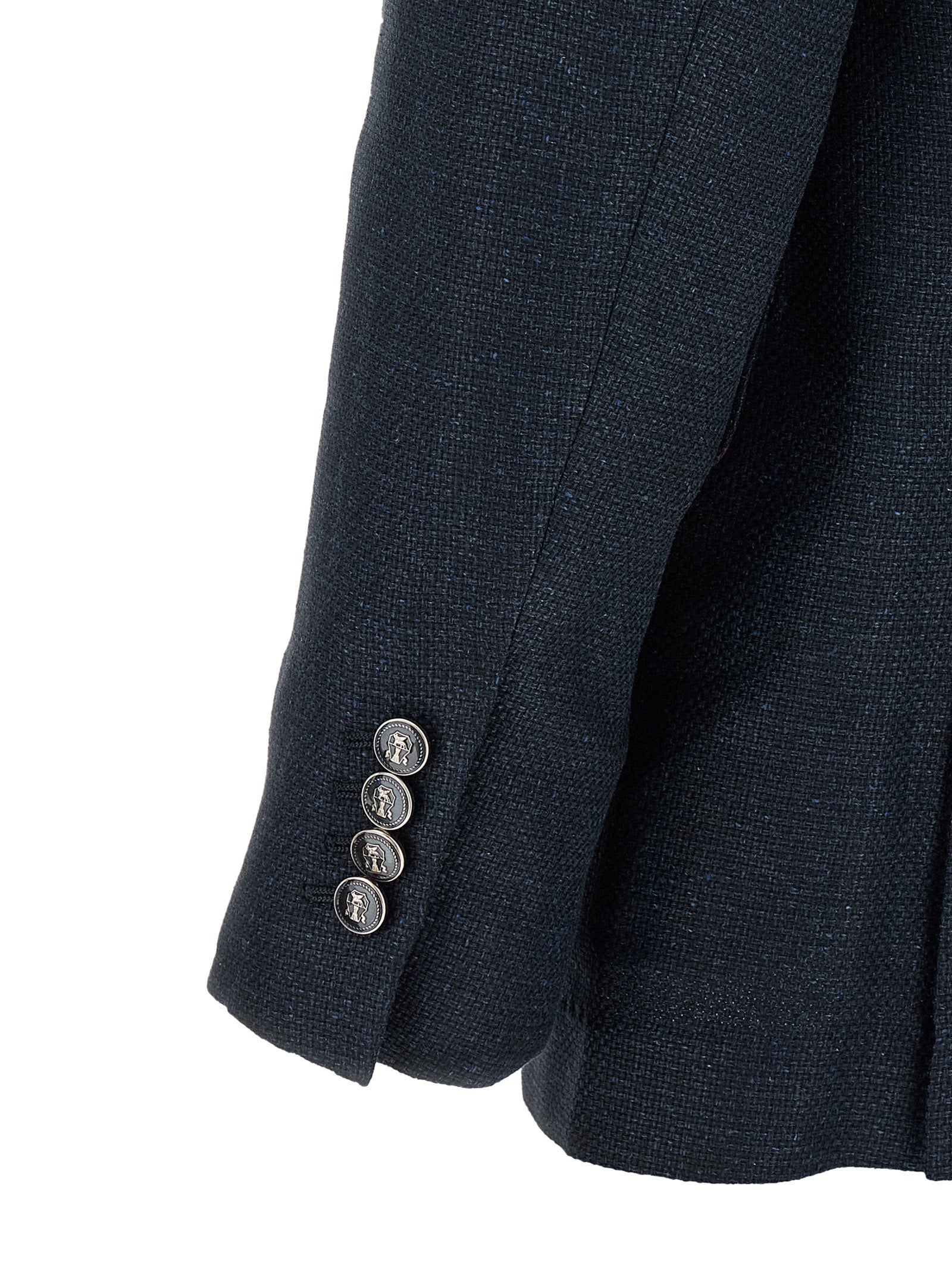 Pant Suit by Brunello Cucinelli for men in linen silk wool blue presents a sublime silhouette, showcasing a sophisticated and a sublime that exemplifies modern elegance.