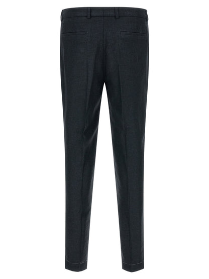 Pant Suit by Brunello Cucinelli for men in linen silk wool blue presents a nuanced silhouette, showcasing a nuanced and nuanced for an elevated aesthetic.