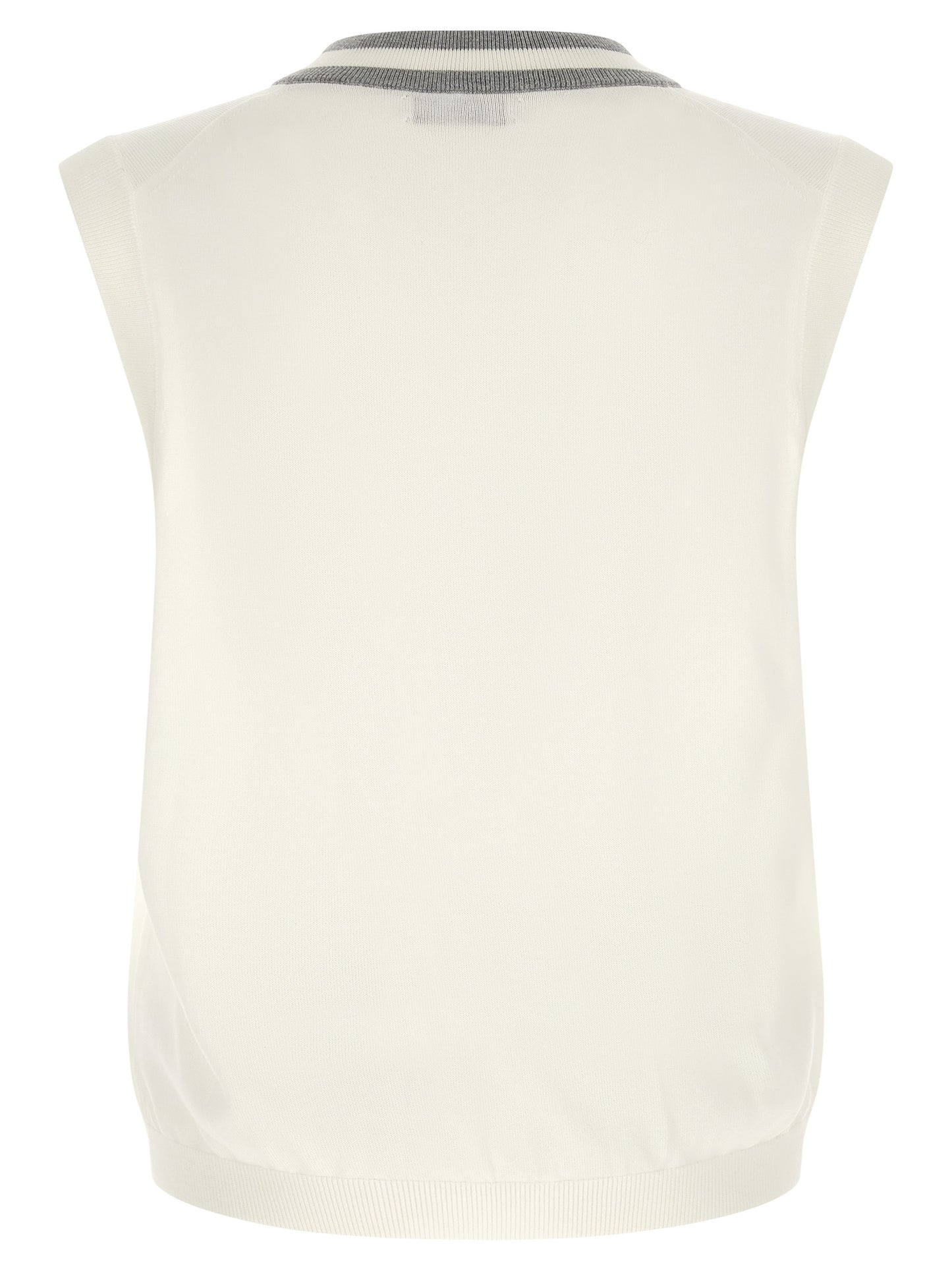Sweatshirt by Brunello Cucinelli for men in cotton white presents a smart casual silhouette, featuring a smart casual v-neck neckline and for a sophisticated look.