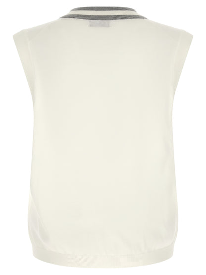 Sweatshirt by Brunello Cucinelli for men in cotton white presents a smart casual silhouette, featuring a smart casual v-neck neckline and for a sophisticated look.