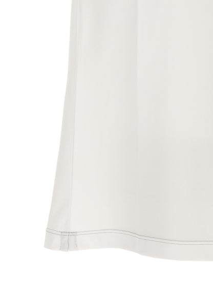 T-Shirt by Brunello Cucinelli for men in stretch polyamide polyester white showcases a dramatic silhouette, elegantly detailed with a dramatic and for a truly dramatic finish.