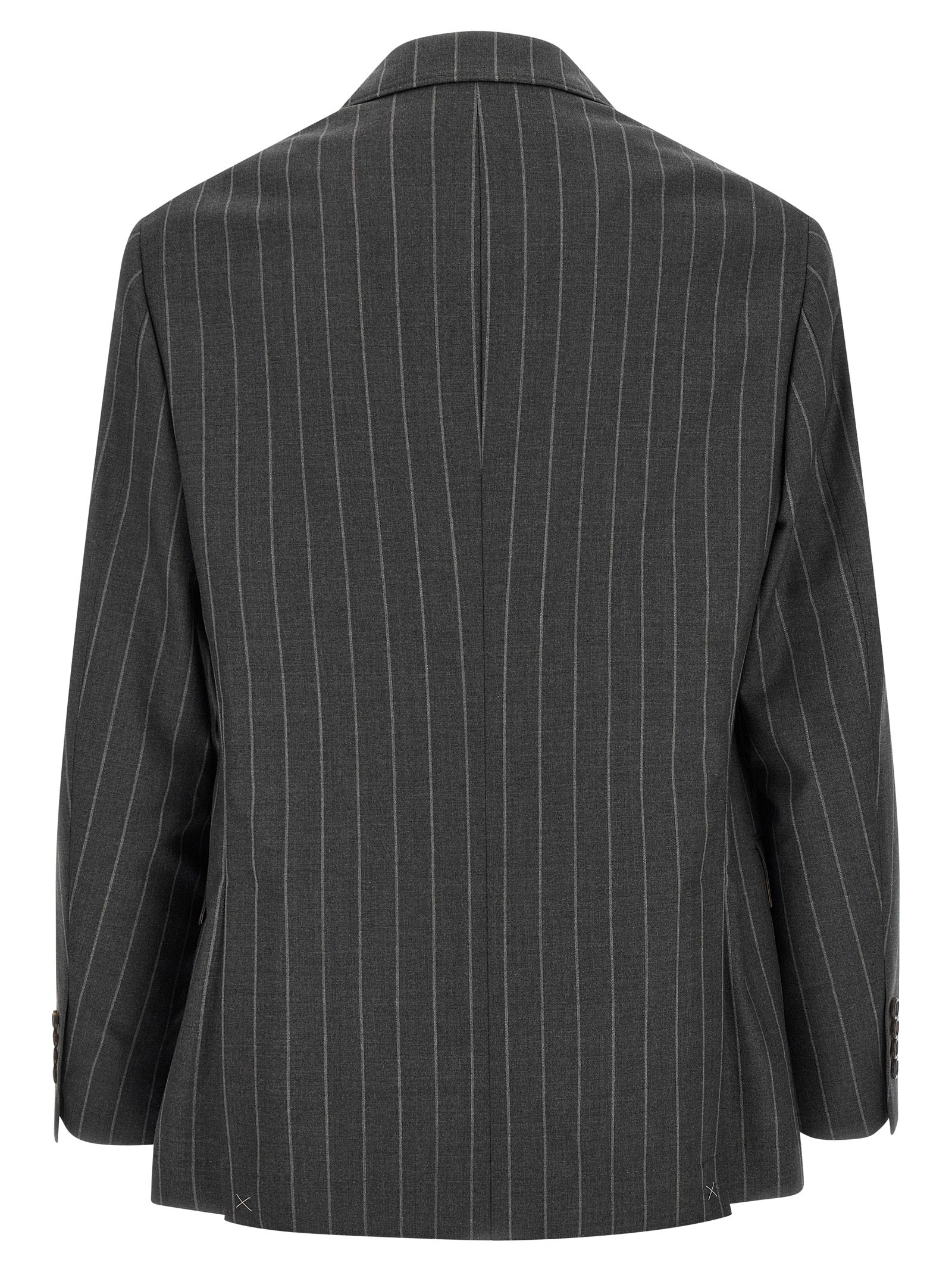 Blazer by Brunello Cucinelli for men in virgin wool gray & horn features an stylish silhouette, showcasing a sophisticated and stylish for a truly stylish finish.