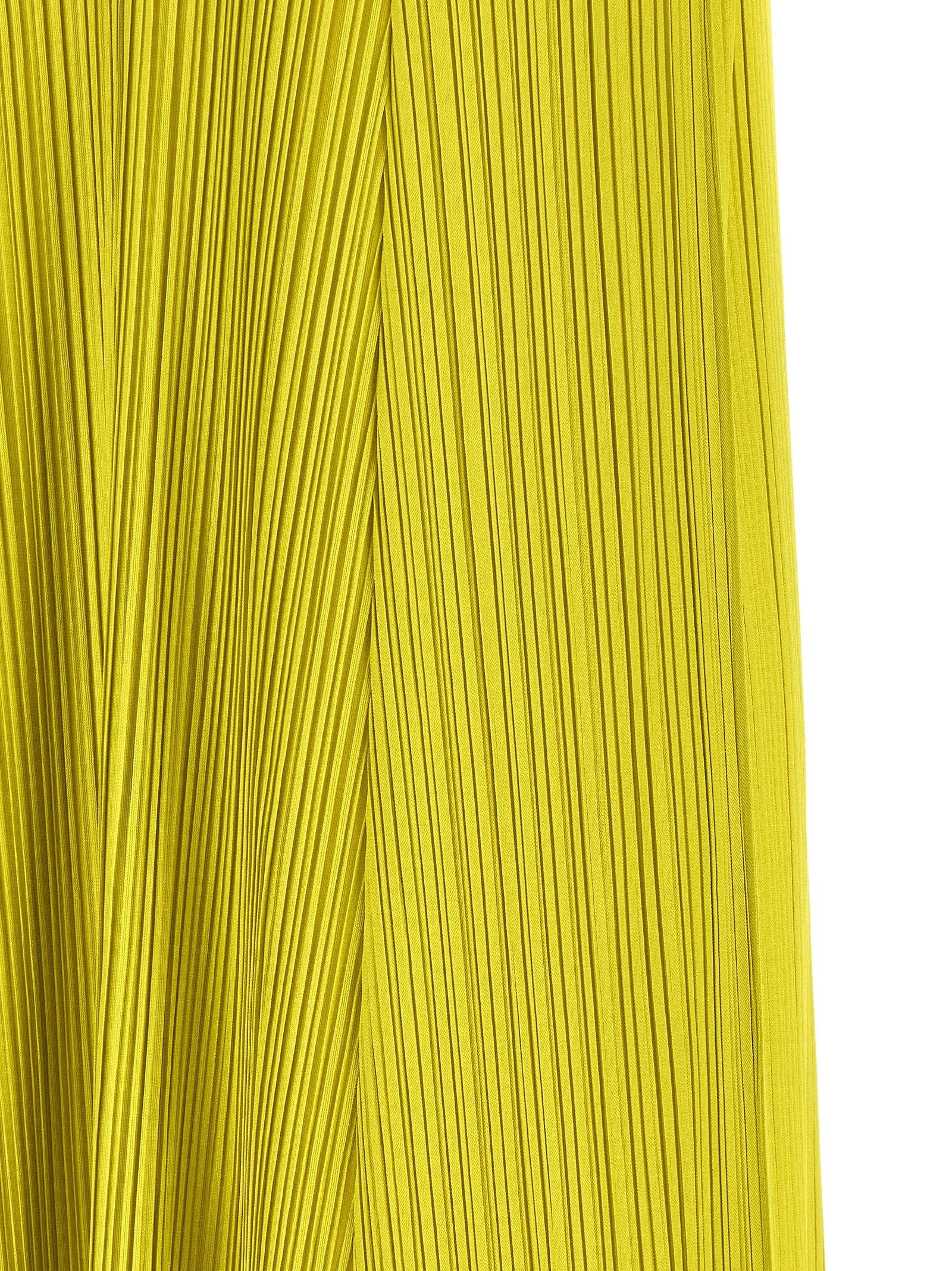 Dress by PLEATS PLEASE ISSEY MIYAKE for women in polyester bicolour & green features an cute silhouette, detailed with a and that elegantly flows into a cute midi short.