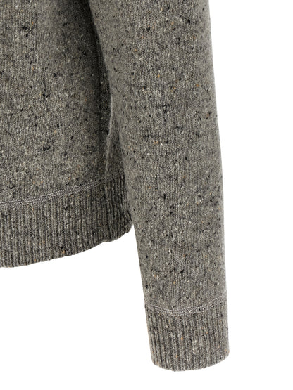 Cardigan by Dsquared² for men in polyamide wool gray showcases a luxurious silhouette, meticulously detailed with a sophisticated and for a refined finish.