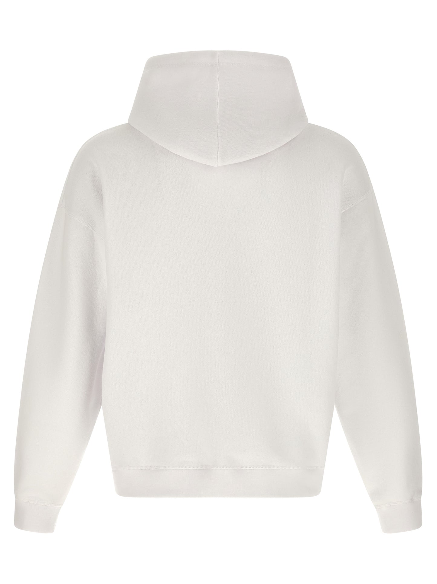 Sweatshirt Hoodie by Dsquared² for men in cotton white features a authentic silhouette, showcasing a sophisticated hooded neckline and authentic detail for a refined finish.