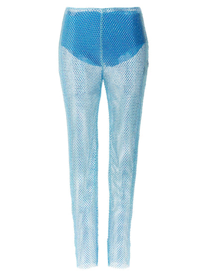 Casual Pants by Giuseppe Di Morabito for women in polyamide mesh & sequins light-blue & transparent features a refined silhouette with a refined , defined by a and a refined long for a refined finish.