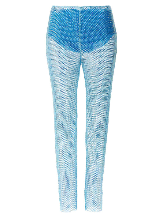 Casual Pants by Giuseppe Di Morabito for women in polyamide mesh & sequins light-blue & transparent features a refined silhouette with a refined , defined by a and a refined long for a refined finish.