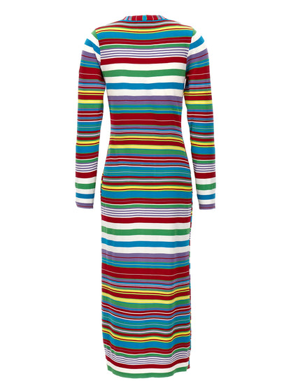 Cardigan by MO5CH1NO JEANS for women in polyester & viscose multicolor, patterned & striped showcases a captivating silhouette, artfully detailed with a captivating and for a truly sophisticated captivating look.