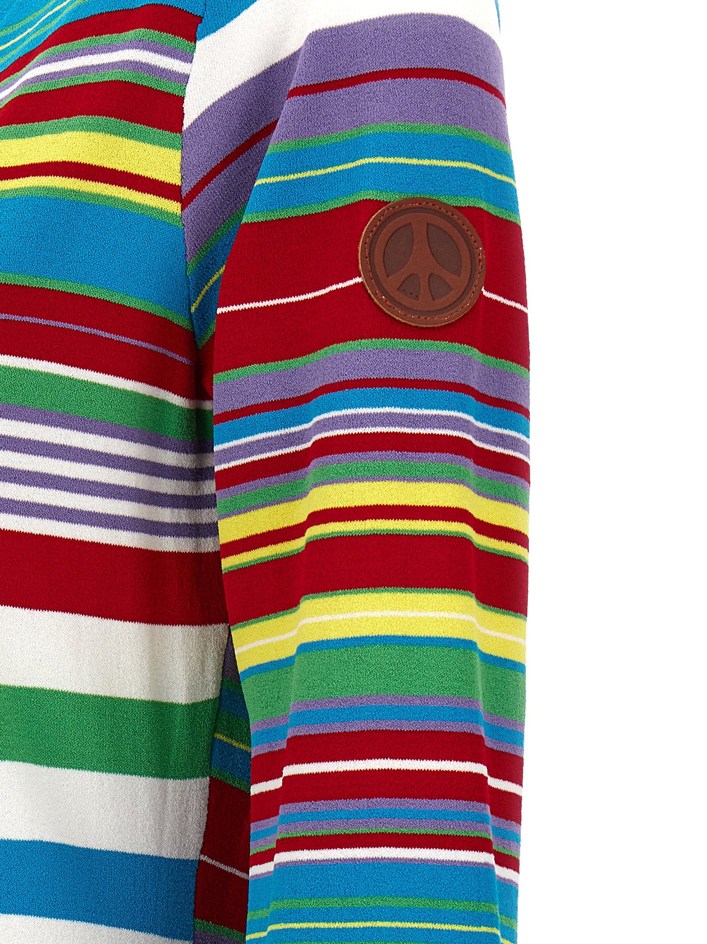 Cardigan by MO5CH1NO JEANS for women in polyester & viscose multicolor, patterned & striped showcases a luxurious silhouette, meticulously detailed with a sophisticated and for a refined finish.