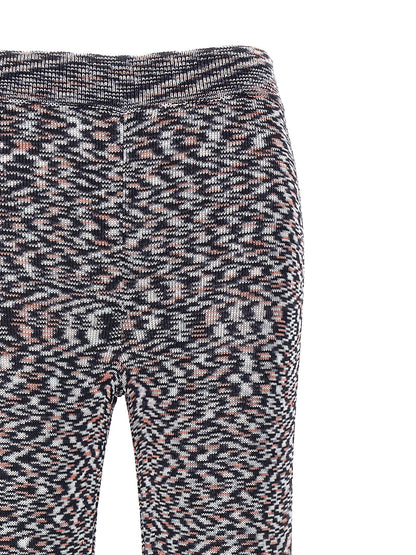 Missoni Women's Flared Polyamide Viscose Trousers - Multicolor Patterned Signature