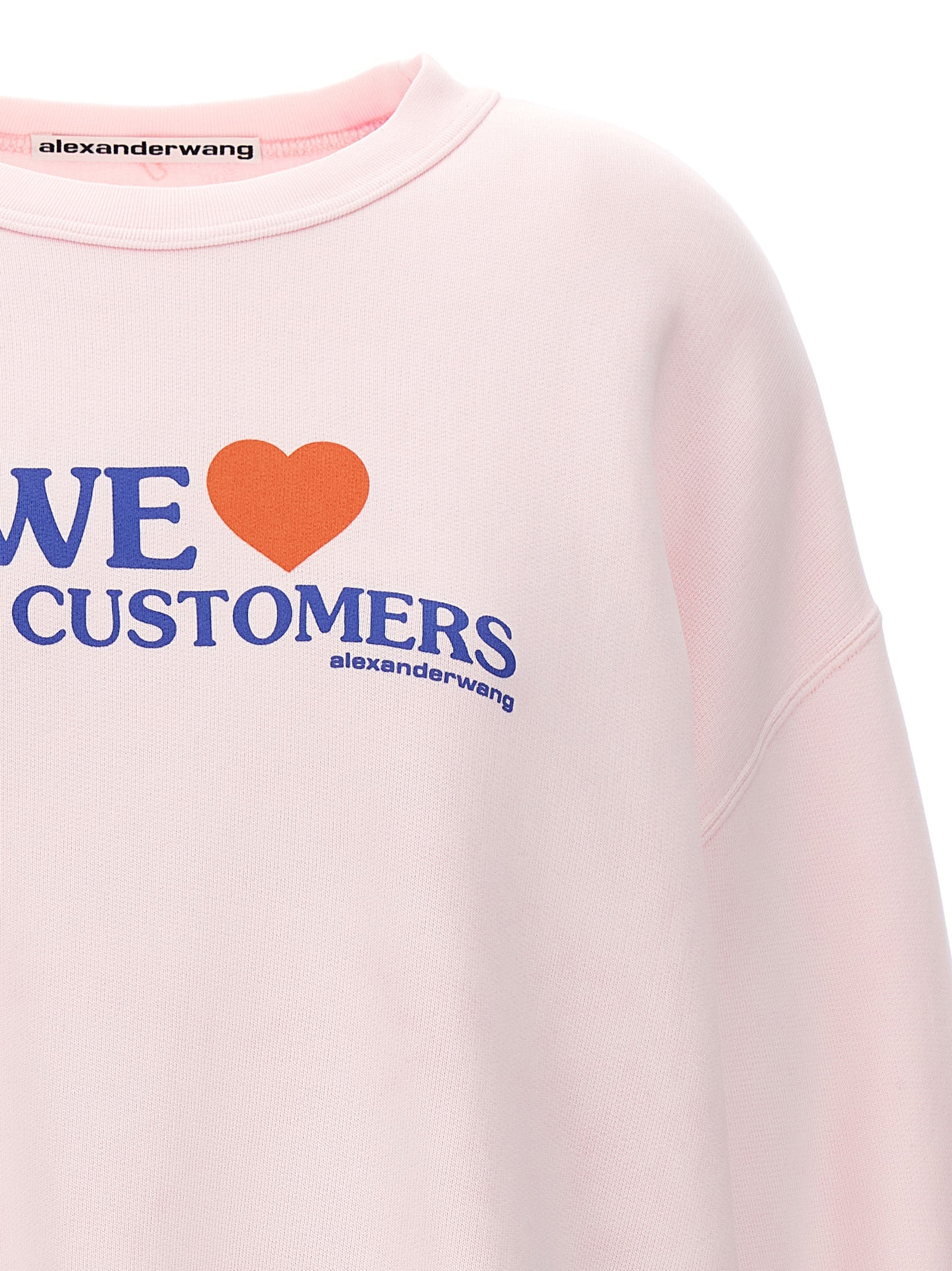 Activewear Sweatshirt by Alexander Wang for women in cotton multicolor, pink, signature & print features an contemporary silhouette with , refined detailing, and an contemporary crew neckline for a sophisticated performance look.
