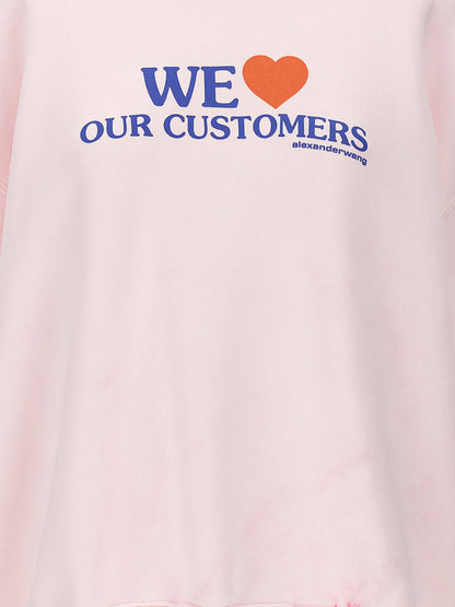 Activewear Sweatshirt by Alexander Wang for women in cotton multicolor, pink, signature & print presents a ergonomic silhouette, showcasing a sophisticated and detailed with premium for a ergonomic finish.