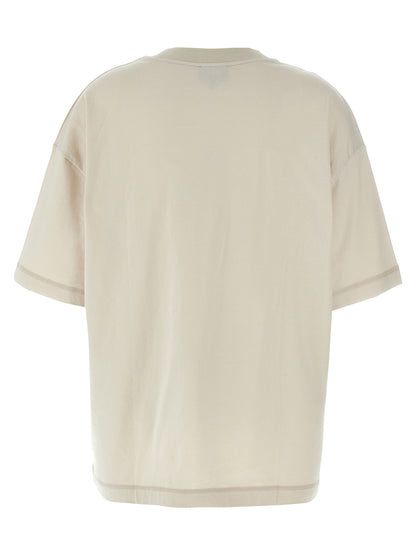 Activewear T-Shirt by A.P.C. for women in organic cotton beige features a versatile silhouette, showcasing a versatile crew neckline and detailed with high-performance for a premium look.