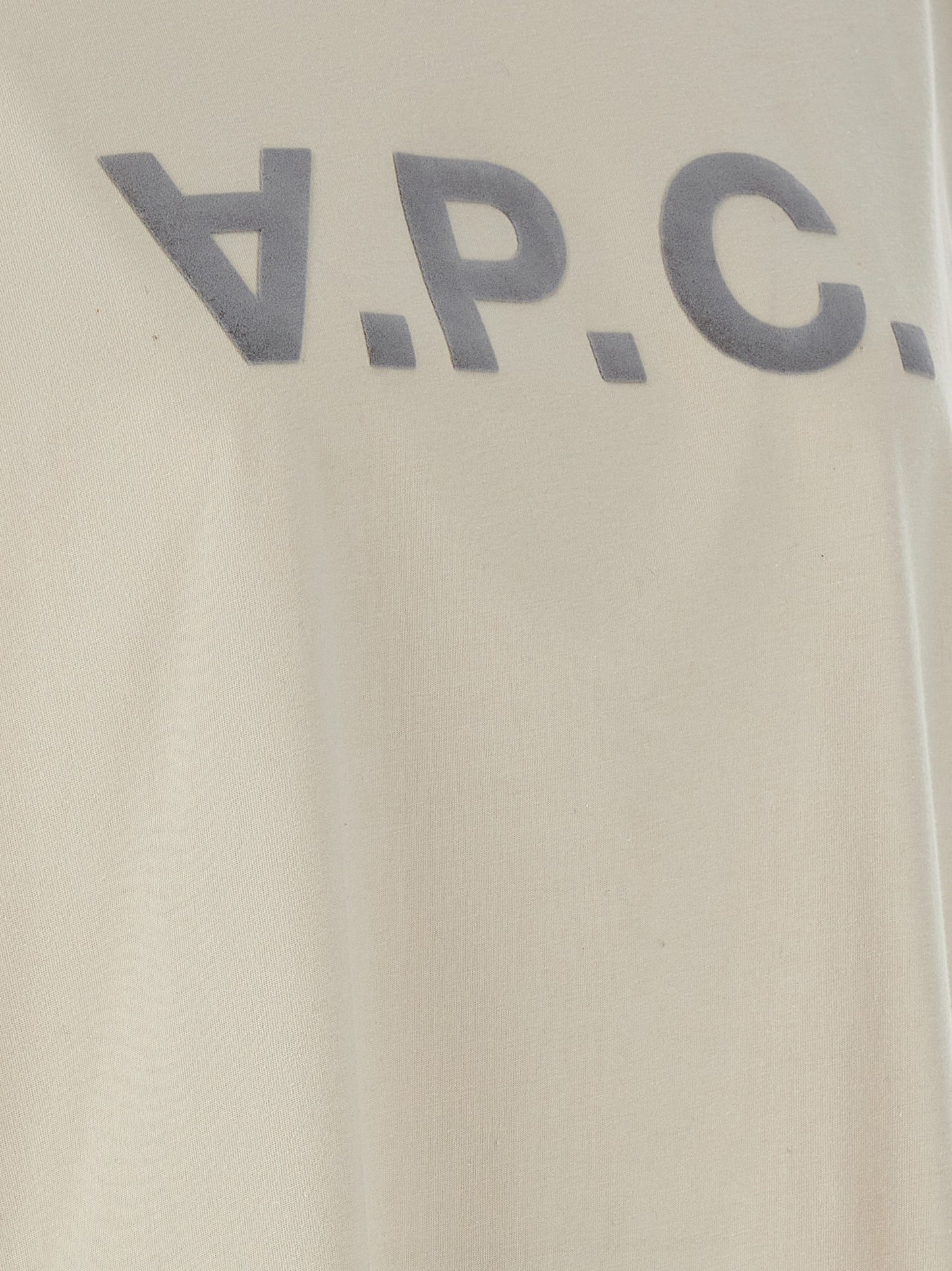 Activewear T-Shirt by A.P.C. for women in organic cotton beige features a sporty silhouette with and , showcasing innovative for a sporty finish.