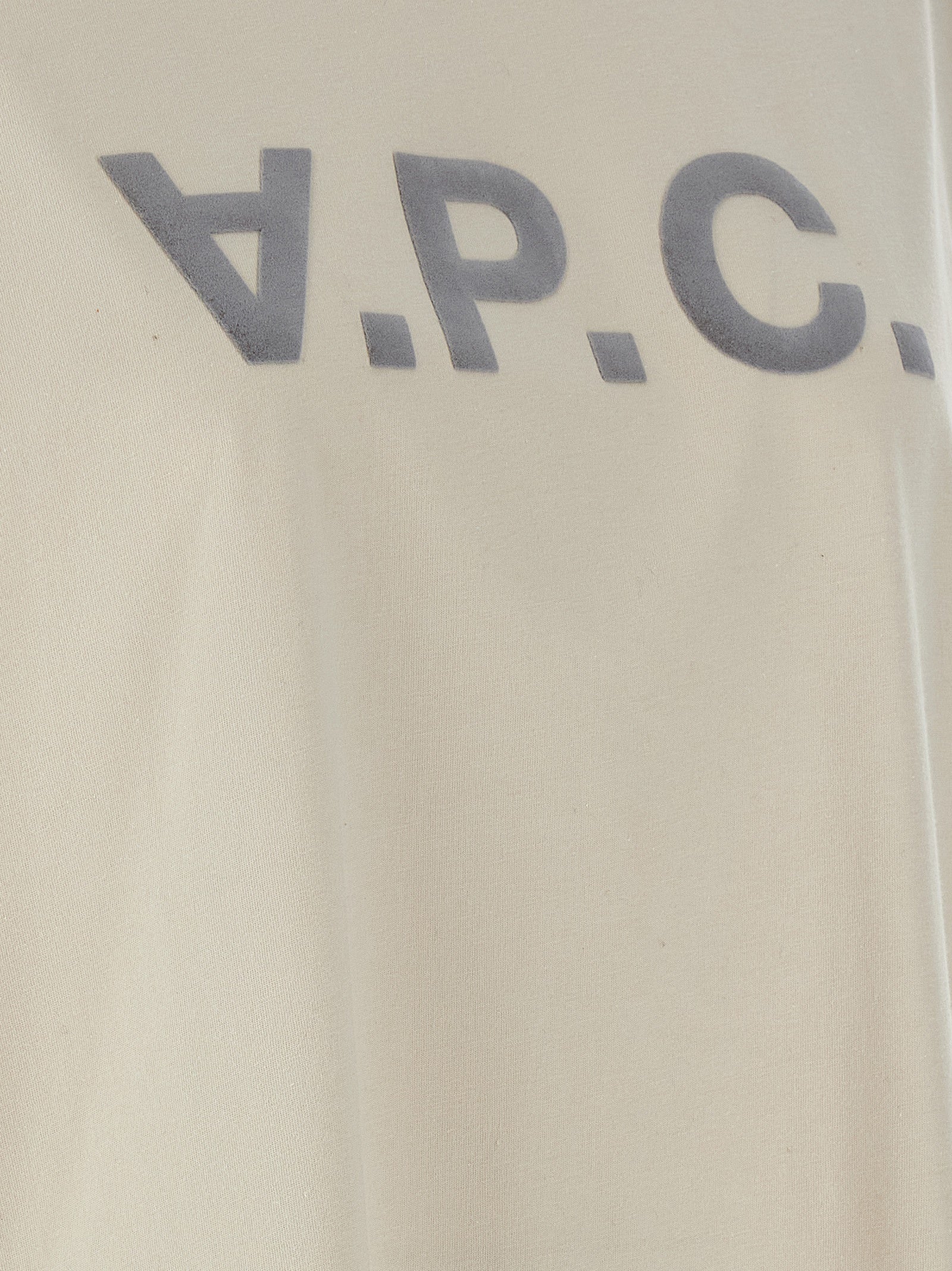 Activewear T-Shirt by A.P.C. for women in organic cotton beige features a sporty silhouette with and , showcasing innovative for a sporty finish.