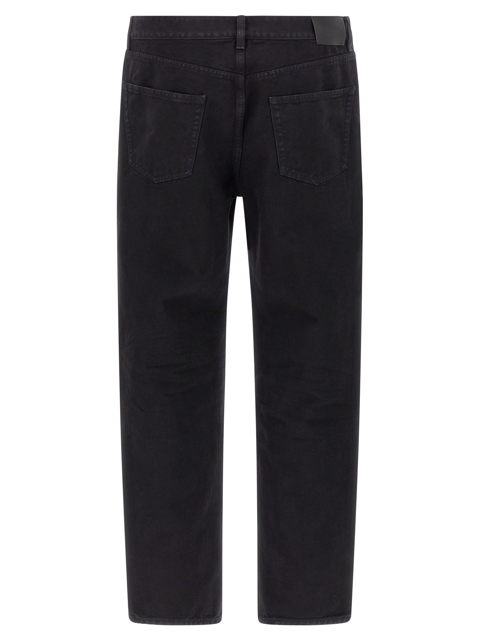 Jeans by Saint Laurent for men in cotton denim black features an sophisticated and straight-leg with a precise long, creating a sophisticated and sophisticated silhouette.